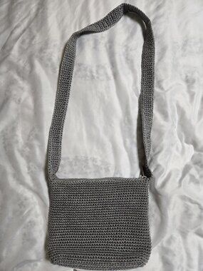 The Sak Crochet Shoulder Bag Gray
